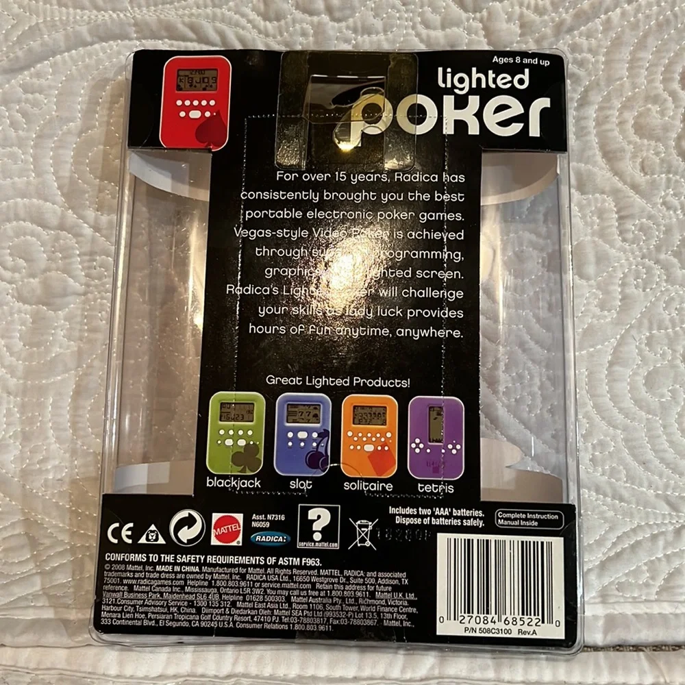 Radica poker lighted game,‎ new in package